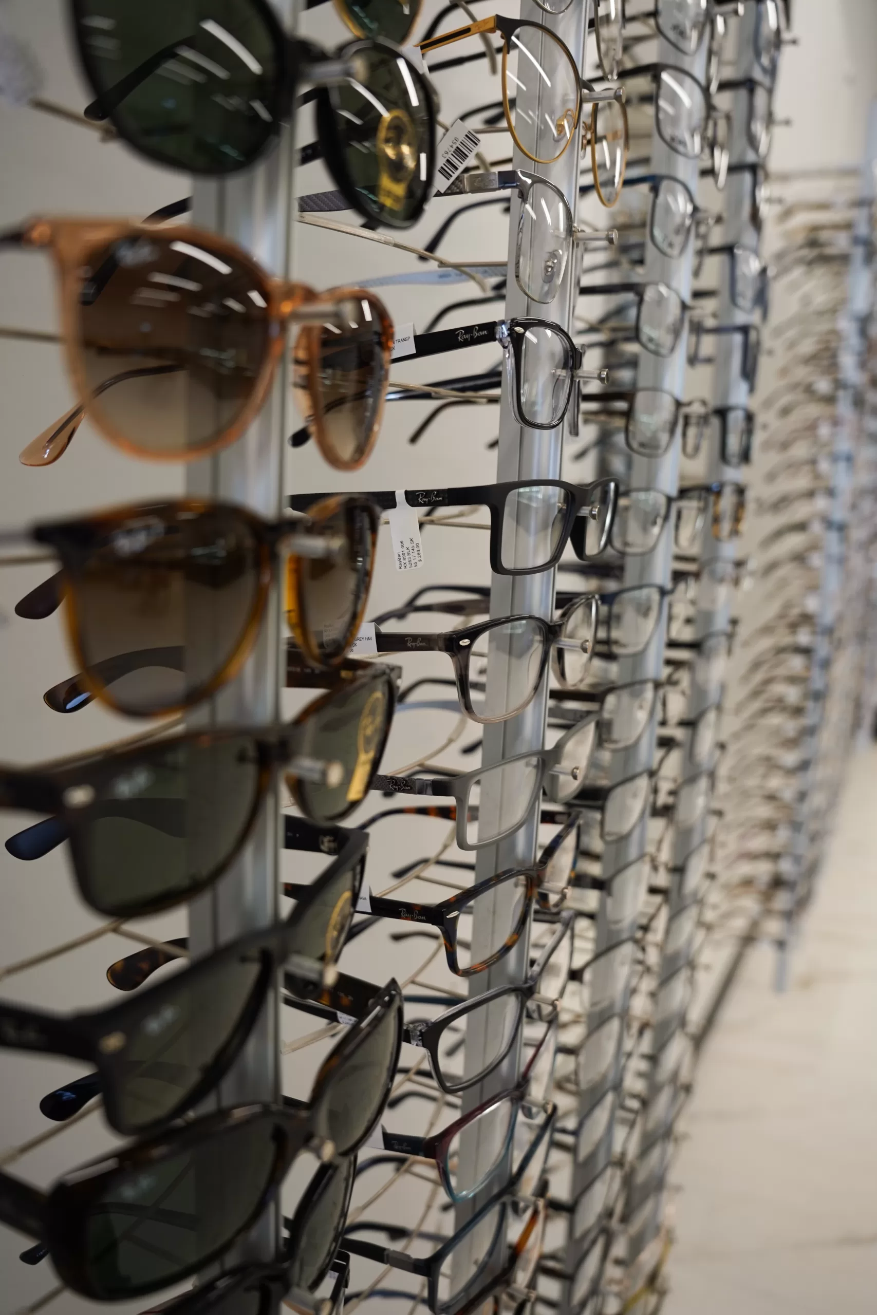 Wall of glasses